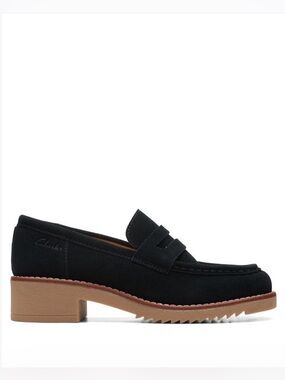 NWOT Clarks Eden Sued Loafers 9 1/2